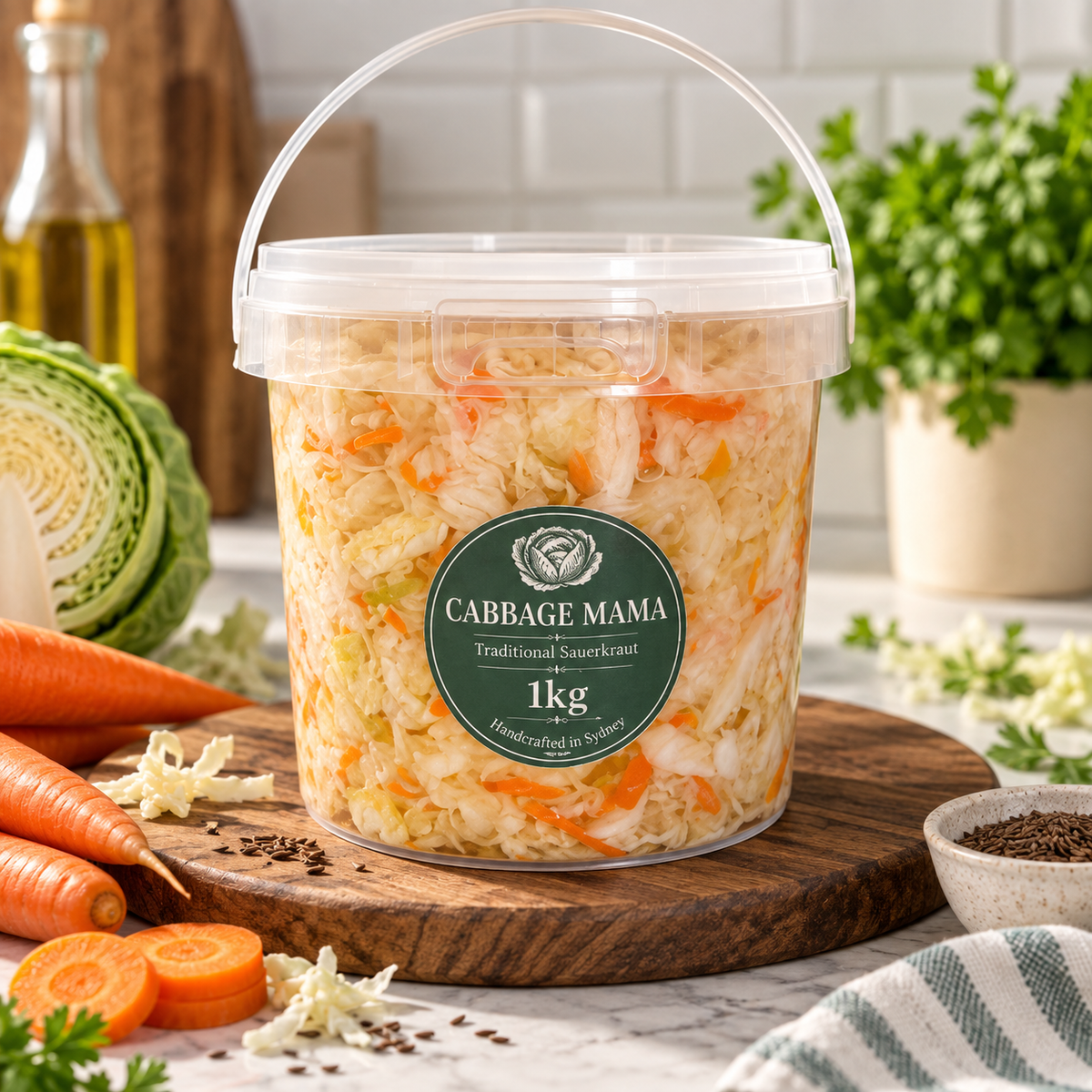 Cabbage Mama 1kg traditional sauerkraut with cabbage and carrots
